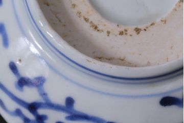 アンティーク雑貨　江戸後期~幕末　伊万里　微塵唐草　染付小皿3枚セット(なます皿)(R-037215)