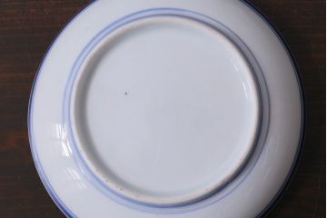 アンティーク雑貨　幕末~明治　花蝶図　染付　3.5寸小皿3枚セット(和食器)(R-037219)