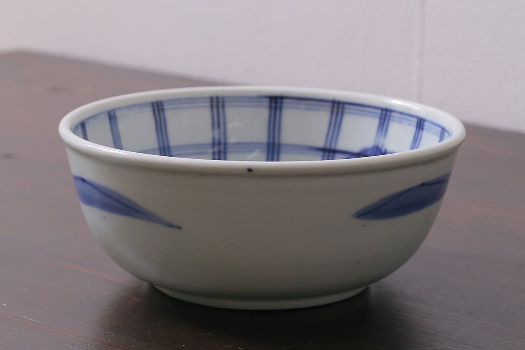 アンティーク雑貨　江戸期　伊万里　コウモリ(蝙蝠)図柄　深鉢(皿、和食器)(R-037222)