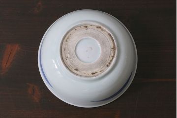 アンティーク雑貨　江戸期　伊万里　コウモリ(蝙蝠)図柄　深鉢(皿、和食器)(R-037222)