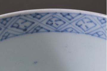 アンティーク雑貨　古民具・骨董　古伊万里　牡丹図蕎麦猪口(和食器)(R-037231)
