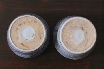 アンティーク雑貨　江戸後期　古伊万里　幾何学蕎麦猪口2個セット(和食器)(R-037232)