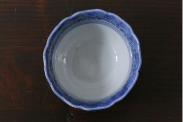 アンティーク雑貨　江戸期　古伊万里　染付　湯呑3客セット(向付、蕎麦猪口)(R-037233)