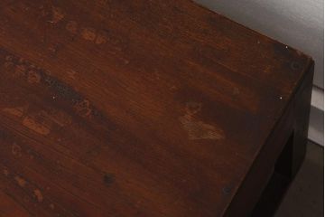 アンティーク家具　大正昭和初期　脚のデザインが目を惹くレトロな文机(座机、ローテーブル)(R-037235)