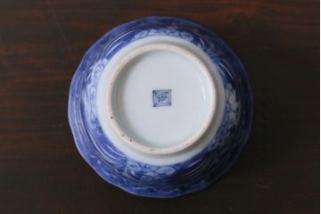 アンティーク雑貨　江戸期　古伊万里　染付　湯呑2客セット(向付、蕎麦猪口)(R-037236)