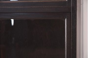 アンティーク家具　和製アンティーク　ノスタルジックな雰囲気漂う食器棚(ガラス戸棚、キャビネット、収納棚)(R-037257)