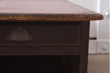 アンティーク家具　明治大正期　赤みがかった色味が素敵な大きなサイズの文机(座机、ローテーブル、センターテーブル)(R-037258)