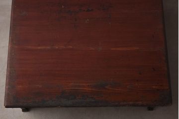 アンティーク家具　明治大正期　赤みがかった色味が素敵な大きなサイズの文机(座机、ローテーブル、センターテーブル)(R-037258)
