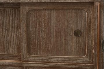 アンティーク家具　和製アンティーク　昭和中期　桐材　古い木肌が味わい深い戸棚(収納棚、テレビ台、ローボード、桐箪笥、桐たんす)(R-037260)