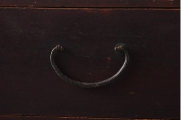 アンティーク家具　古民具・骨董　明治期　片開き戸付きの風情ある小タンス(引き出し、時代箪笥、整理タンス)(R-037263)