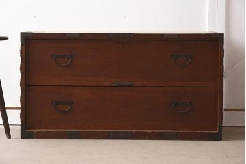 アンティーク家具　和製アンティーク　明治期　和の雰囲気高める衣装箪笥(引き出し、和タンス、ローチェスト、時代箪笥)(R-037265)