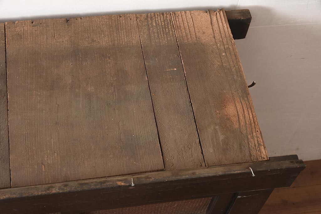 アンティーク家具　和製アンティーク　明治期　和の風情を感じる三尺水屋箪笥(食器棚、収納棚、戸棚、キャビネット)(R-037282)