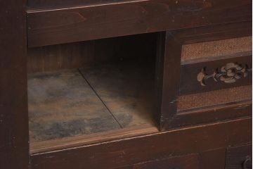 アンティーク家具　和製アンティーク　明治期　和の風情を感じる三尺水屋箪笥(食器棚、収納棚、戸棚、キャビネット)(R-037282)