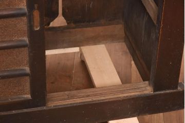 アンティーク家具　和製アンティーク　明治期　和の風情を感じる三尺水屋箪笥(食器棚、収納棚、戸棚、キャビネット)(R-037282)