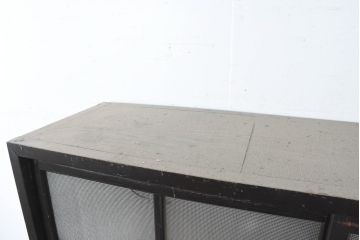 アンティーク家具　収納力抜群　16杯の引き出しが付いたガラス戸棚(収納棚)(R-037286)