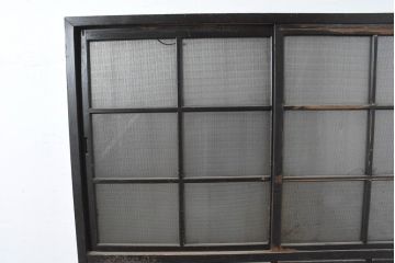アンティーク家具　収納力抜群　16杯の引き出しが付いたガラス戸棚(収納棚)(R-037286)