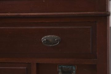 アンティーク家具　上手物!　楠(クスノキ)材　大正ロマンな衣装盆付き和タンス(衣装箪笥、チェスト、着物箪笥、収納箪笥)(R-037287)
