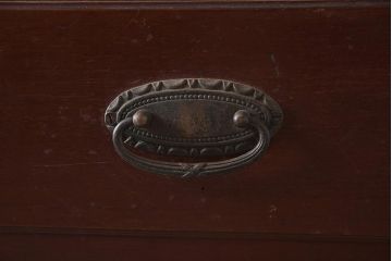 アンティーク家具　上手物!　楠(クスノキ)材　大正ロマンな衣装盆付き和タンス(衣装箪笥、チェスト、着物箪笥、収納箪笥)(R-037287)