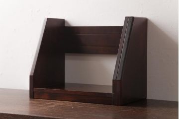 中古　民芸家具　幅の調整可能!　シンプルで便利な本立て(ブックスタンド)(R-037289)