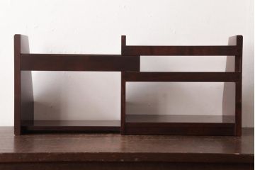 中古　民芸家具　幅の調整可能!　シンプルで便利な本立て(ブックスタンド)(R-037289)