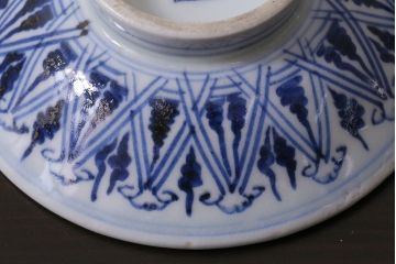 アンティーク雑貨　古民具・骨董　味のある絵柄の蓋茶碗3客セット(和食器)(R-037291)