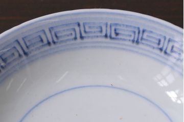 アンティーク雑貨　古民具・骨董　味のある絵柄の蓋茶碗2客セット(和食器)(R-037292)