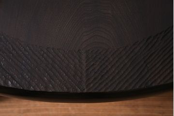 中古　日本製　オーク材　カントリースタイルにぴったりなつくりの良いローチェア(椅子)(R-037298)