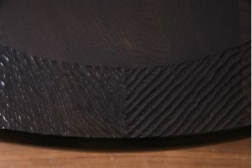中古　日本製　オーク材　カントリースタイルにぴったりなつくりの良いローチェア(椅子)(R-037299)