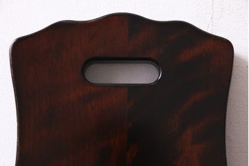 中古　伝統民芸家具　神居民芸　気品漂う和モダンなチェア(椅子、板座チェア)(R-037300)