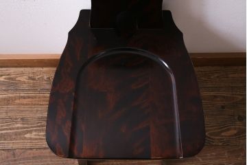 中古　伝統民芸家具　神居民芸　気品漂う和モダンなチェア(椅子、板座チェア)(R-037300)