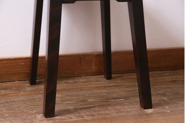 中古　伝統民芸家具　神居民芸　気品漂う和モダンなチェア(椅子、板座チェア)(R-037300)