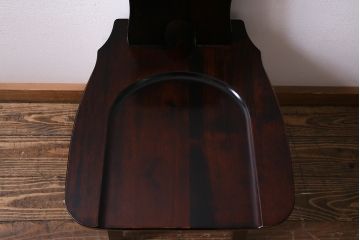 中古　伝統民芸家具　神居民芸　気品漂う和モダンなチェア(椅子、板座チェア)(R-037301)