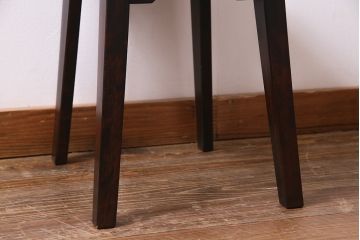 中古　伝統民芸家具　神居民芸　気品漂う和モダンなチェア(椅子、板座チェア)(R-037301)