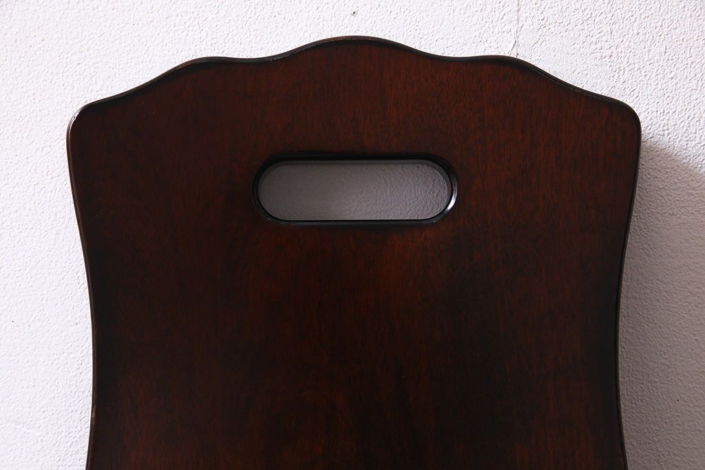 中古　伝統民芸家具　神居民芸　気品漂う和モダンなチェア(椅子、板座チェア)(R-037302)