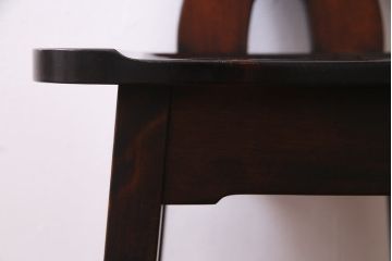 中古　伝統民芸家具　神居民芸　気品漂う和モダンなチェア(椅子、板座チェア)(R-037302)