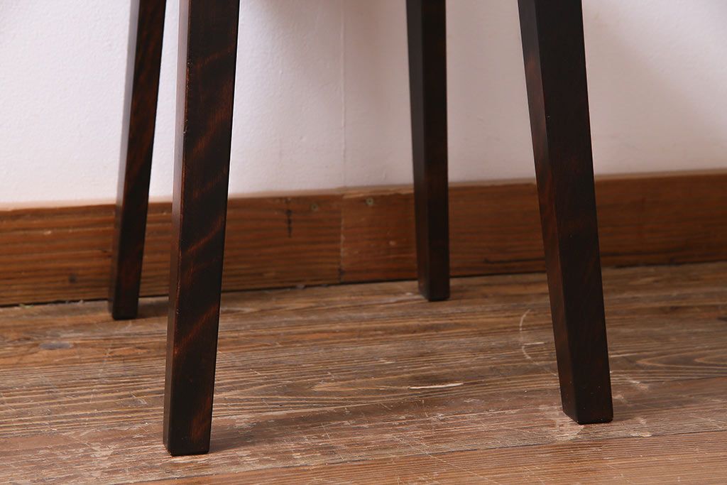 中古　伝統民芸家具　神居民芸　気品漂う和モダンなチェア(椅子、板座チェア)(R-037302)