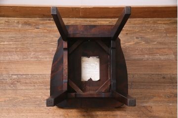 中古　伝統民芸家具　神居民芸　気品漂う和モダンなチェア(椅子、板座チェア)(R-037302)