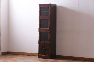 【S様・O様ご決済用】中古　岩谷堂箪笥　No.114　スリムで便利な多目棚(収納棚、キャビネット)(定価約30万円)(R-037305)