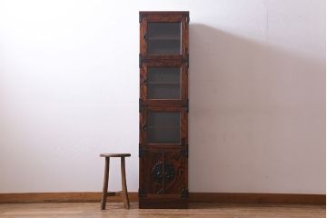 【S様・O様ご決済用】中古　岩谷堂箪笥　No.114　スリムで便利な多目棚(収納棚、キャビネット)(定価約30万円)(R-037305)
