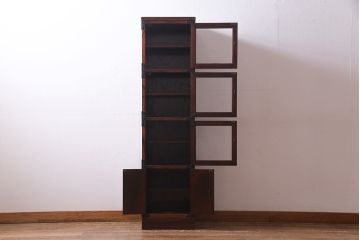 【S様・O様ご決済用】中古　岩谷堂箪笥　No.114　スリムで便利な多目棚(収納棚、キャビネット)(定価約30万円)(R-037305)