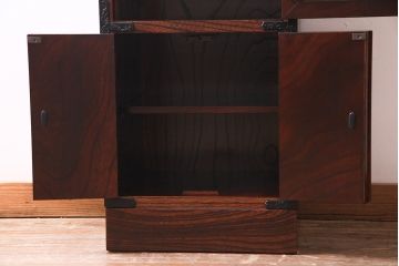 【S様・O様ご決済用】中古　岩谷堂箪笥　No.114　スリムで便利な多目棚(収納棚、キャビネット)(定価約30万円)(R-037305)