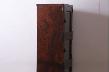 【S様・O様ご決済用】中古　岩谷堂箪笥　No.114　スリムで便利な多目棚(収納棚、キャビネット)(定価約30万円)(R-037305)