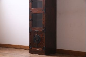 【S様・O様ご決済用】中古　岩谷堂箪笥　No.114　スリムで便利な多目棚(収納棚、キャビネット)(定価約30万円)(R-037305)