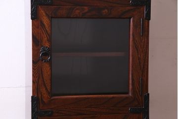 【S様・O様ご決済用】中古　岩谷堂箪笥　No.114　スリムで便利な多目棚(収納棚、キャビネット)(定価約30万円)(R-037305)