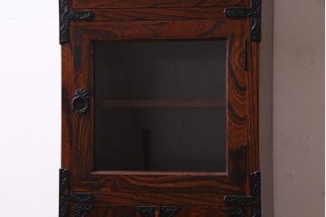 【S様・O様ご決済用】中古　岩谷堂箪笥　No.114　スリムで便利な多目棚(収納棚、キャビネット)(定価約30万円)(R-037305)