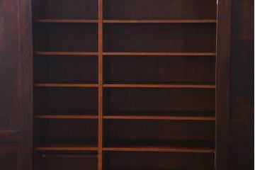 中古　北海道民芸家具　ハンガーパイプ付　OM176玄関棚(下駄箱、キャビネット、収納棚)(定価約29万円)(R-037306)