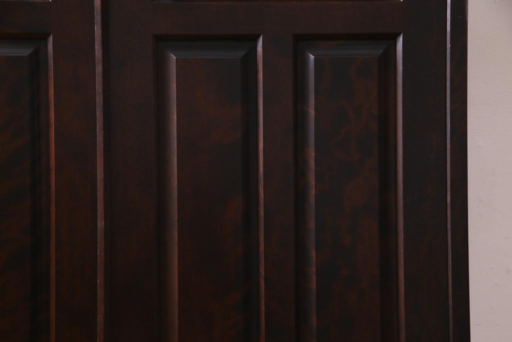 中古　北海道民芸家具　ハンガーパイプ付　OM176玄関棚(下駄箱、キャビネット、収納棚)(定価約29万円)(R-037306)