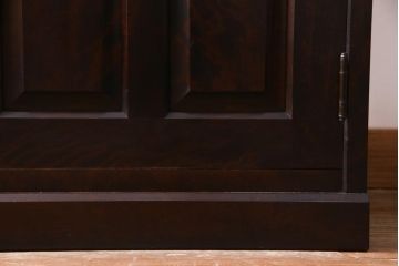 中古　北海道民芸家具　ハンガーパイプ付　OM176玄関棚(下駄箱、キャビネット、収納棚)(定価約29万円)(R-037306)