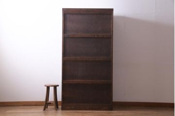 中古　北海道民芸家具　ハンガーパイプ付　OM176玄関棚(下駄箱、キャビネット、収納棚)(定価約29万円)(R-037306)