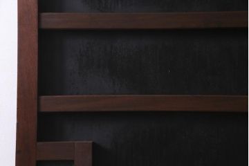 アンティーク建具　枠組みケヤキ材　鉄板付き　使い込まれた渋さが魅力的な鉄扉(蔵戸、引き戸、玄関戸)(R-037309)